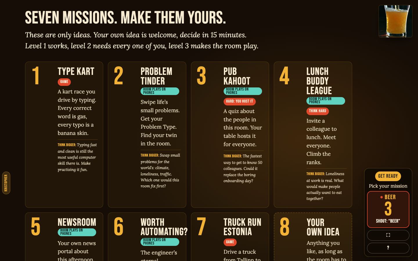 Missioonide valik